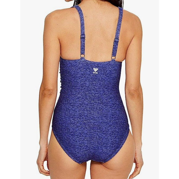 TYR Women Mantra V-Neck ControlFit One Piece Swim Suit - Blue - Size 6 - $80 - Picture 4 of 8